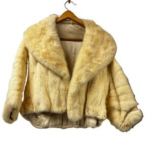 Vintage Cream Colored Fur Coat
